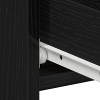 Produktbild för Nattduksbord 2 pcs Svart Ek 40 x 35 x 62,5 cm Konstruerat trä