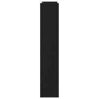 Produktbild för Skoskåp 80 x 18 x 90 cm Konstruerat trä Svart Ek