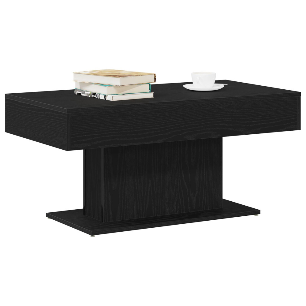 Produktbild för Kaffeebord Svart Ek 96 x 50 x 45 cm Konstruerat trä