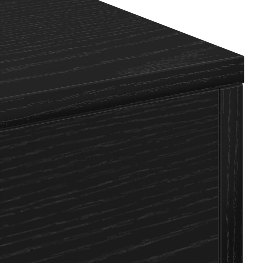 Produktbild för Kaffeebord Svart Ek 96 x 50 x 45 cm Konstruerat trä