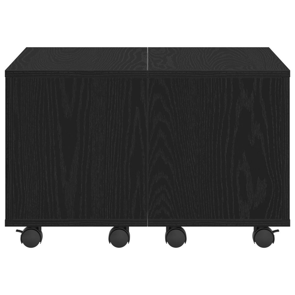 Produktbild för Kaffeebord Svart Ek 60 x 60 x 38 cm Konstruerat trä