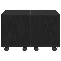 Produktbild för Kaffeebord Svart Ek 60 x 60 x 38 cm Konstruerat trä