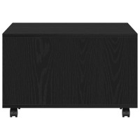 Produktbild för Kaffeebord Svart Ek 60 x 60 x 38 cm Konstruerat trä