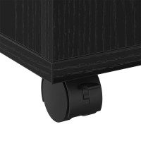 Produktbild för Kaffeebord Svart Ek 60 x 60 x 38 cm Konstruerat trä