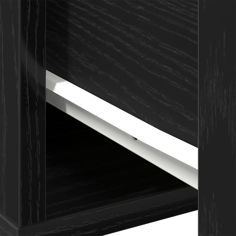 Produktbild för Kaffeebord Svart Ek 60 x 60 x 38 cm Konstruerat trä