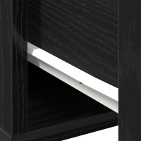 Produktbild för Kaffeebord Svart Ek 60 x 60 x 38 cm Konstruerat trä