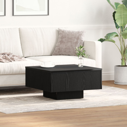vidaXL Kaffeebord Svart Ek 60 x 60 x 31,5 cm Konstruerat trä