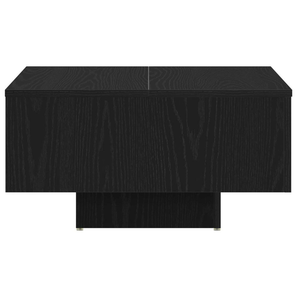 Produktbild för Kaffeebord Svart Ek 60 x 60 x 31,5 cm Konstruerat trä