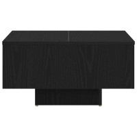 Produktbild för Kaffeebord Svart Ek 60 x 60 x 31,5 cm Konstruerat trä