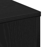 Produktbild för Kaffeebord Svart Ek 60 x 60 x 31,5 cm Konstruerat trä
