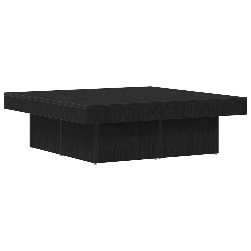 Produktbild för Kaffeebord Svart Ek 90 x 90 x 28 cm Konstruerat trä
