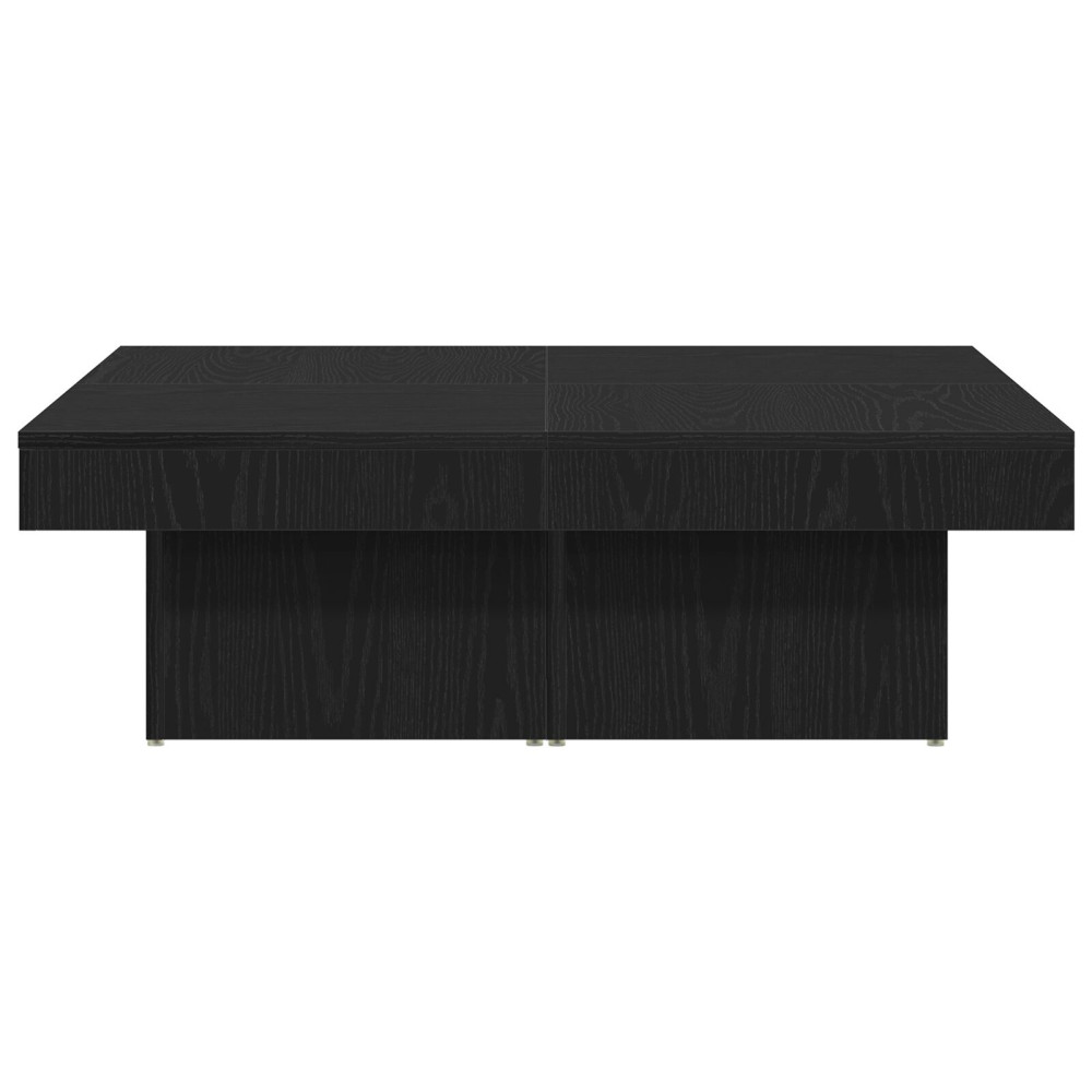Produktbild för Kaffeebord Svart Ek 90 x 90 x 28 cm Konstruerat trä