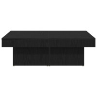 Produktbild för Kaffeebord Svart Ek 90 x 90 x 28 cm Konstruerat trä
