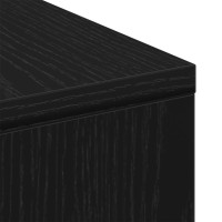 Produktbild för Kaffeebord Svart Ek 90 x 90 x 28 cm Konstruerat trä