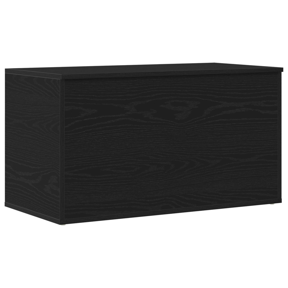 Produktbild för Förvaringslåda Svart Ek 84 x 42 x 46 cm Konstruerat trä
