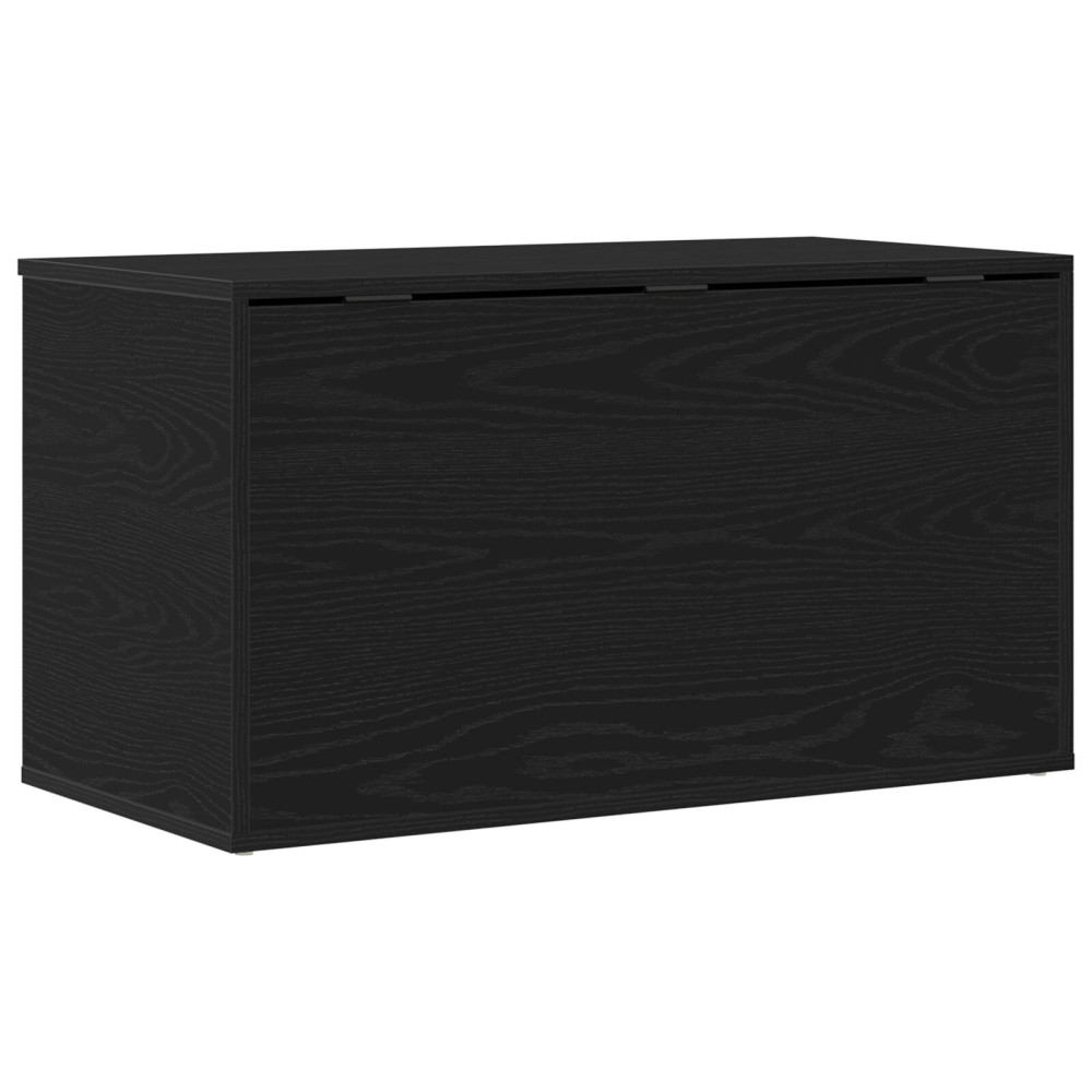 Produktbild för Förvaringslåda Svart Ek 84 x 42 x 46 cm Konstruerat trä