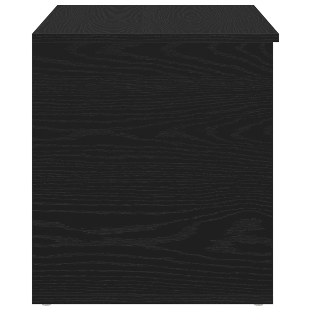 Produktbild för Förvaringslåda Svart Ek 84 x 42 x 46 cm Konstruerat trä