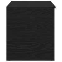 Produktbild för Förvaringslåda Svart Ek 84 x 42 x 46 cm Konstruerat trä