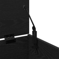 Produktbild för Förvaringslåda Svart Ek 84 x 42 x 46 cm Konstruerat trä