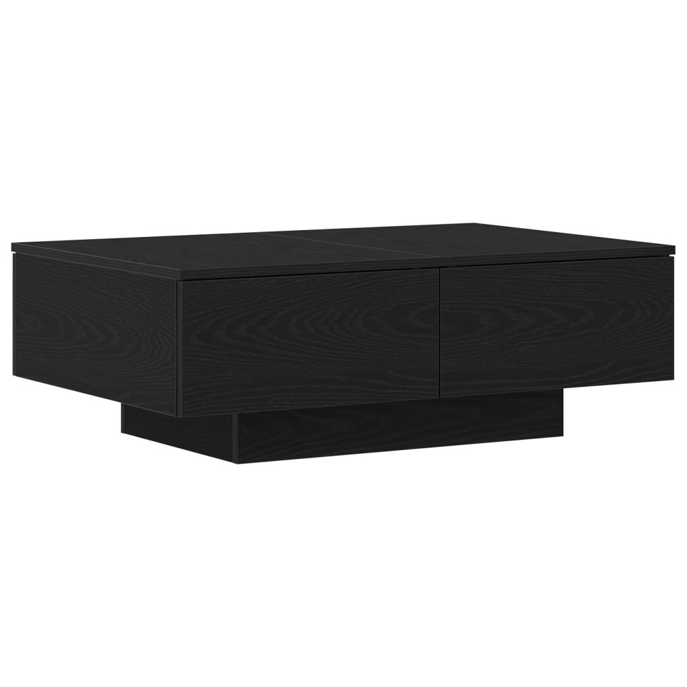 Produktbild för Kaffeebord Svart Ek 90 x 60 x 31 cm Konstruerat trä