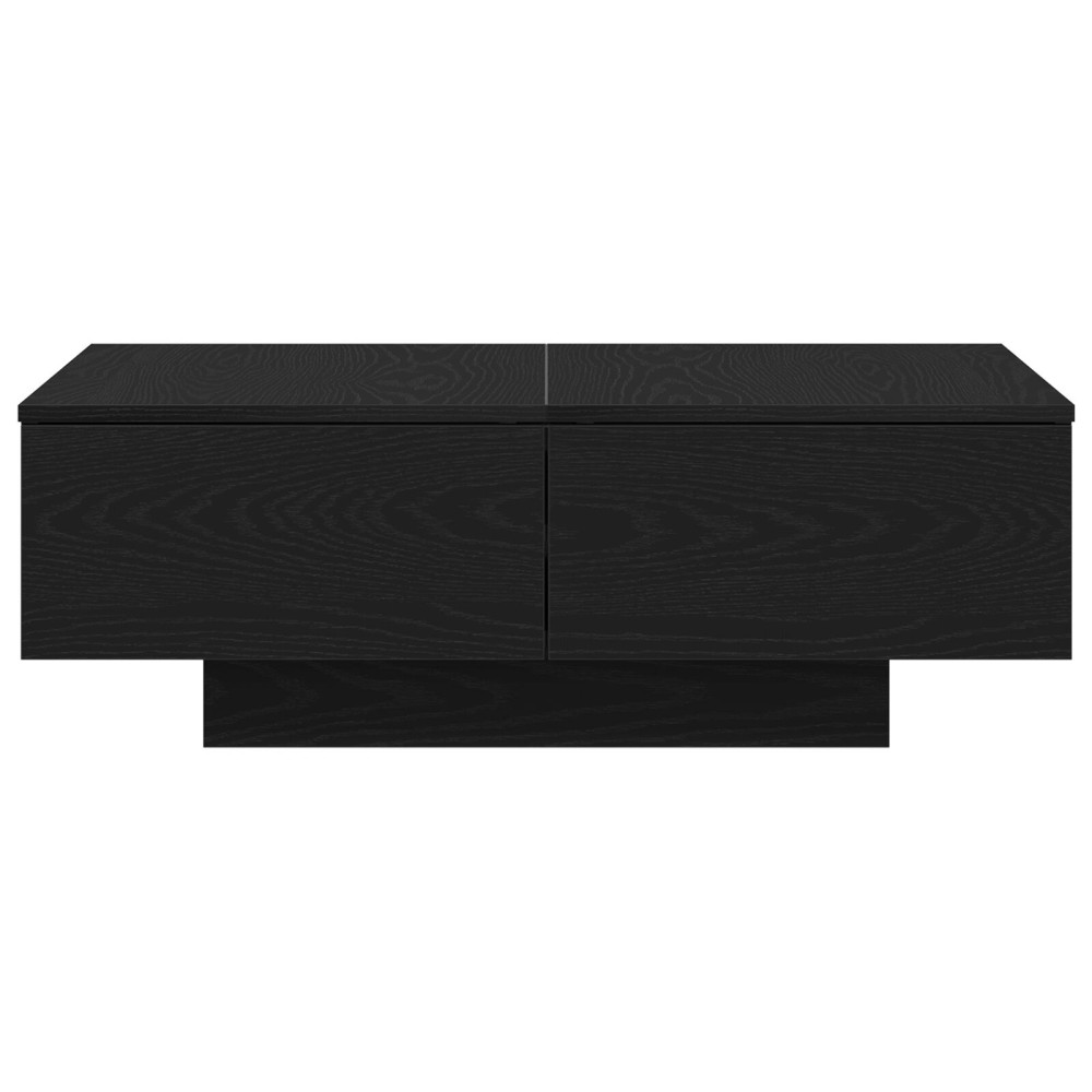 Produktbild för Kaffeebord Svart Ek 90 x 60 x 31 cm Konstruerat trä