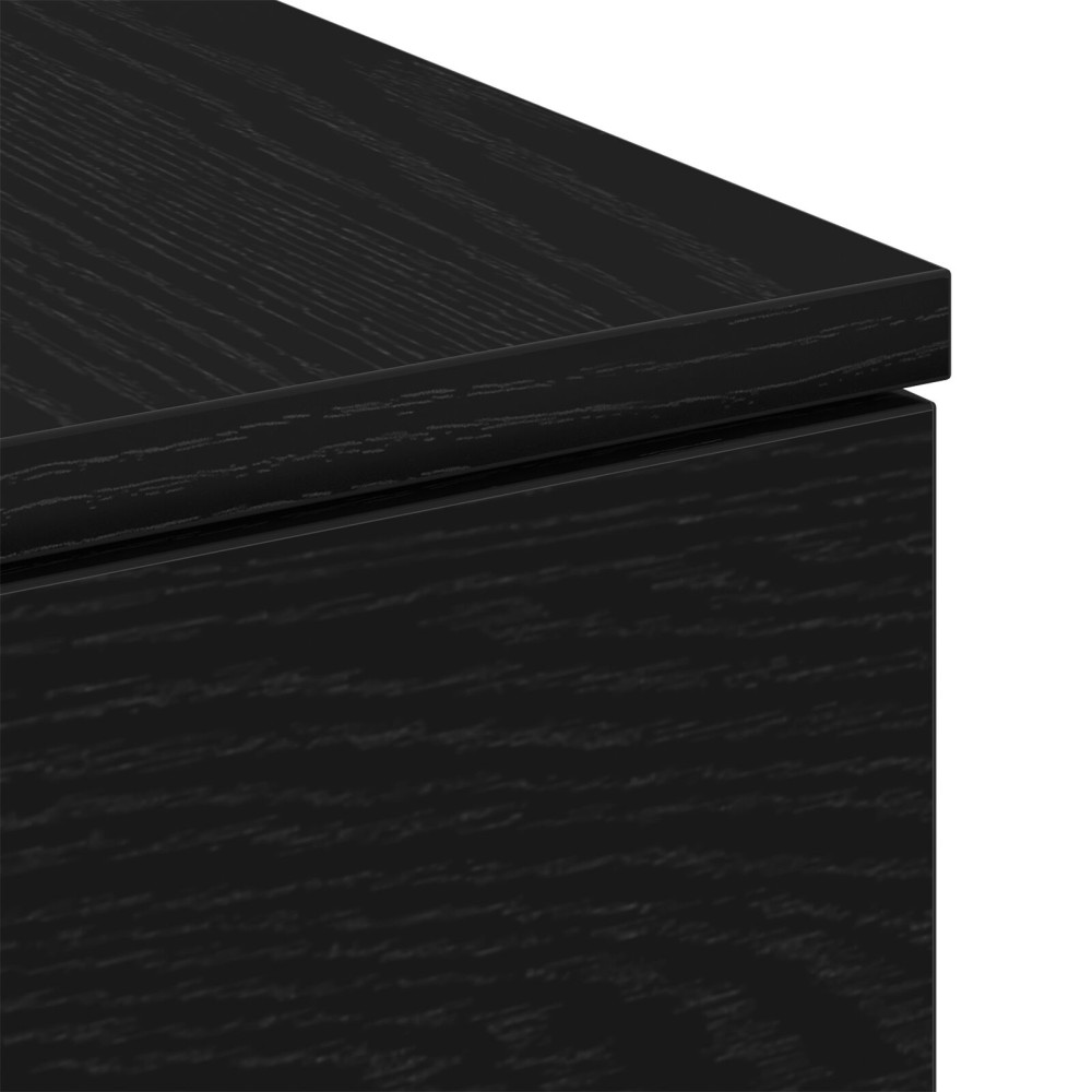 Produktbild för Kaffeebord Svart Ek 90 x 60 x 31 cm Konstruerat trä