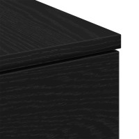 Produktbild för Kaffeebord Svart Ek 90 x 60 x 31 cm Konstruerat trä