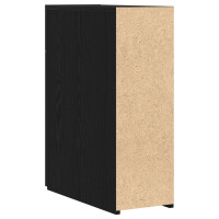 Produktbild för Apotekarskåp Svart Ek 20 x 45,5 x 60 cm Konstruerat trä