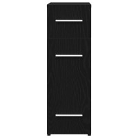 Produktbild för Apotekarskåp Svart Ek 20 x 45,5 x 60 cm Konstruerat trä