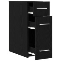 Produktbild för Apotekarskåp Svart Ek 20 x 45,5 x 60 cm Konstruerat trä