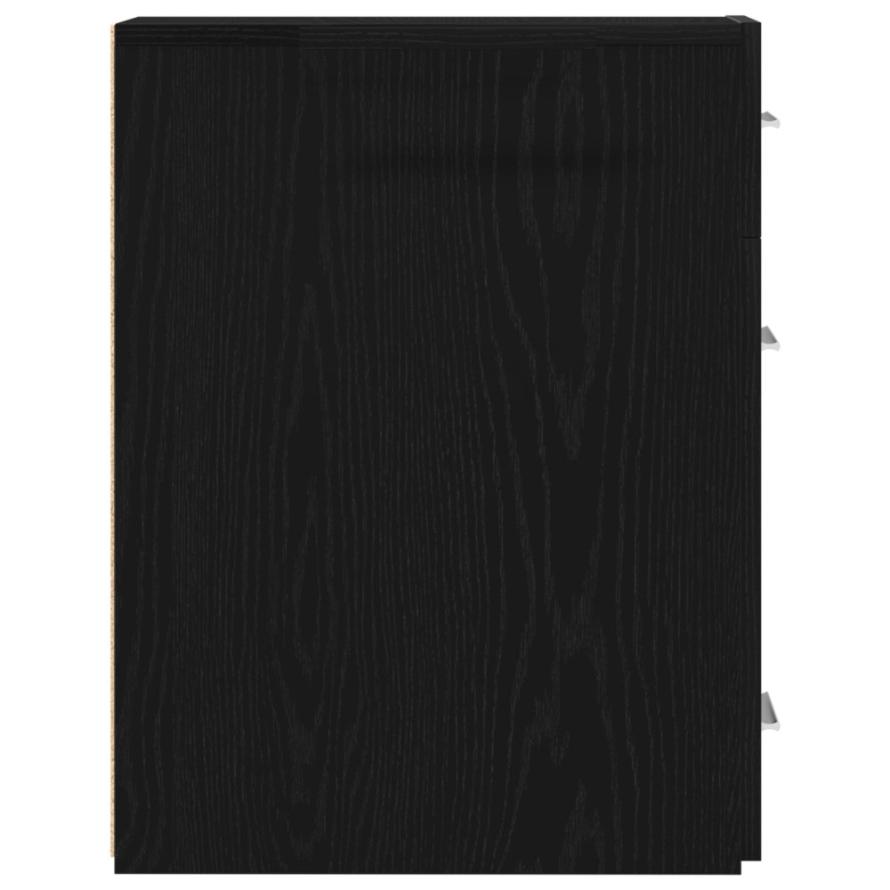 Produktbild för Apotekarskåp Svart Ek 20 x 45,5 x 60 cm Konstruerat trä