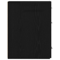 Produktbild för Apotekarskåp Svart Ek 20 x 45,5 x 60 cm Konstruerat trä