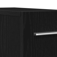 Produktbild för Apotekarskåp Svart Ek 20 x 45,5 x 60 cm Konstruerat trä