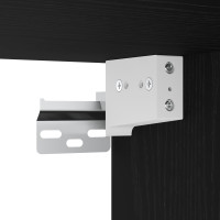 Produktbild för Garderob med låda Svart Ek 100 x 32,5 x 35 cm Konstruerat trä
