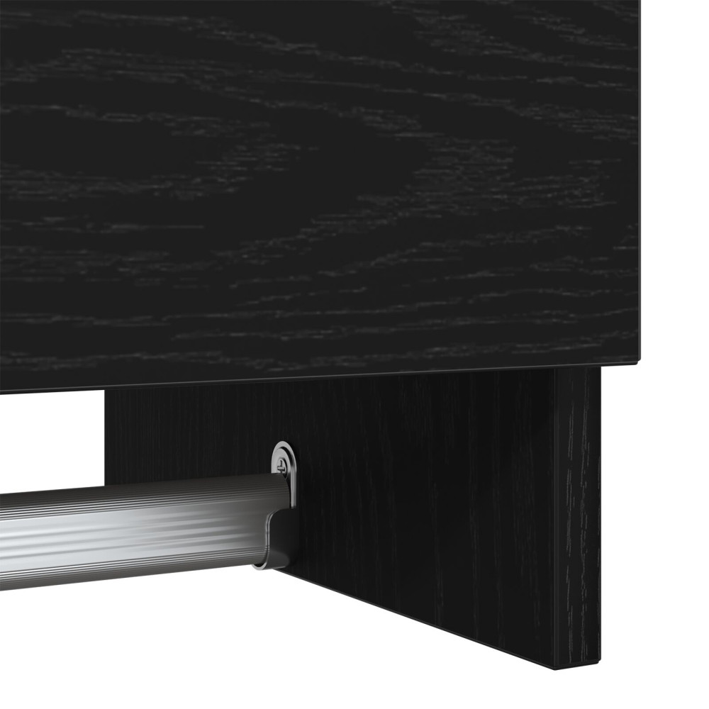 Produktbild för Garderob med låda Svart Ek 100 x 32,5 x 35 cm Konstruerat trä