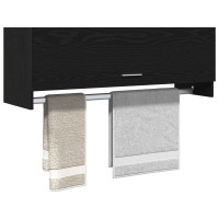 Produktbild för Garderob med låda Svart Ek 100 x 32,5 x 35 cm Konstruerat trä