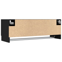 Produktbild för Garderob med låda Svart Ek 100 x 32,5 x 35 cm Konstruerat trä
