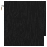 Produktbild för Garderob med låda Svart Ek 70 x 32,5 x 35 cm Konstruerat trä