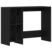 Produktbild för Skrivbord med hylla Svart Ek 102,5 x 35 x 75 cm Konstruerat trä