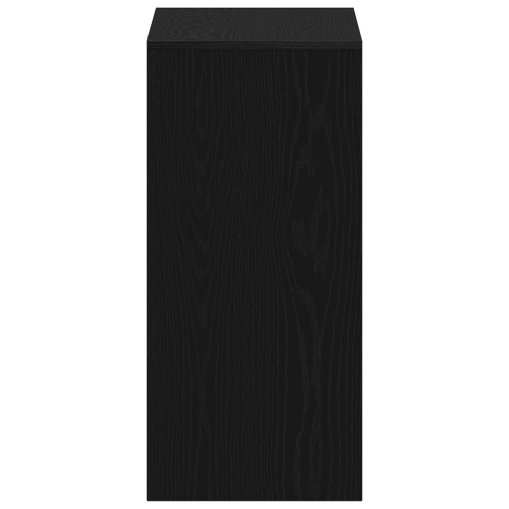 Produktbild för Skrivbord med hylla Svart Ek 102,5 x 35 x 75 cm Konstruerat trä