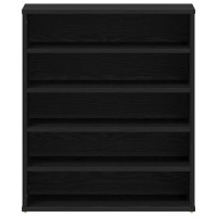 Produktbild för Skoskåp med hylla Svart Ek 60 x 35 x 70 cm Konstruerat trä