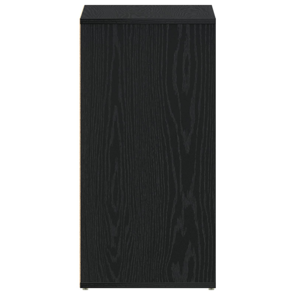 Produktbild för Skoskåp med hylla Svart Ek 60 x 35 x 70 cm Konstruerat trä