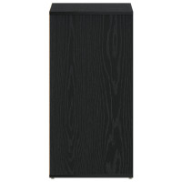 Produktbild för Skoskåp med hylla Svart Ek 60 x 35 x 70 cm Konstruerat trä