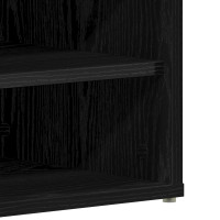 Produktbild för Skoskåp med hylla Svart Ek 60 x 35 x 70 cm Konstruerat trä