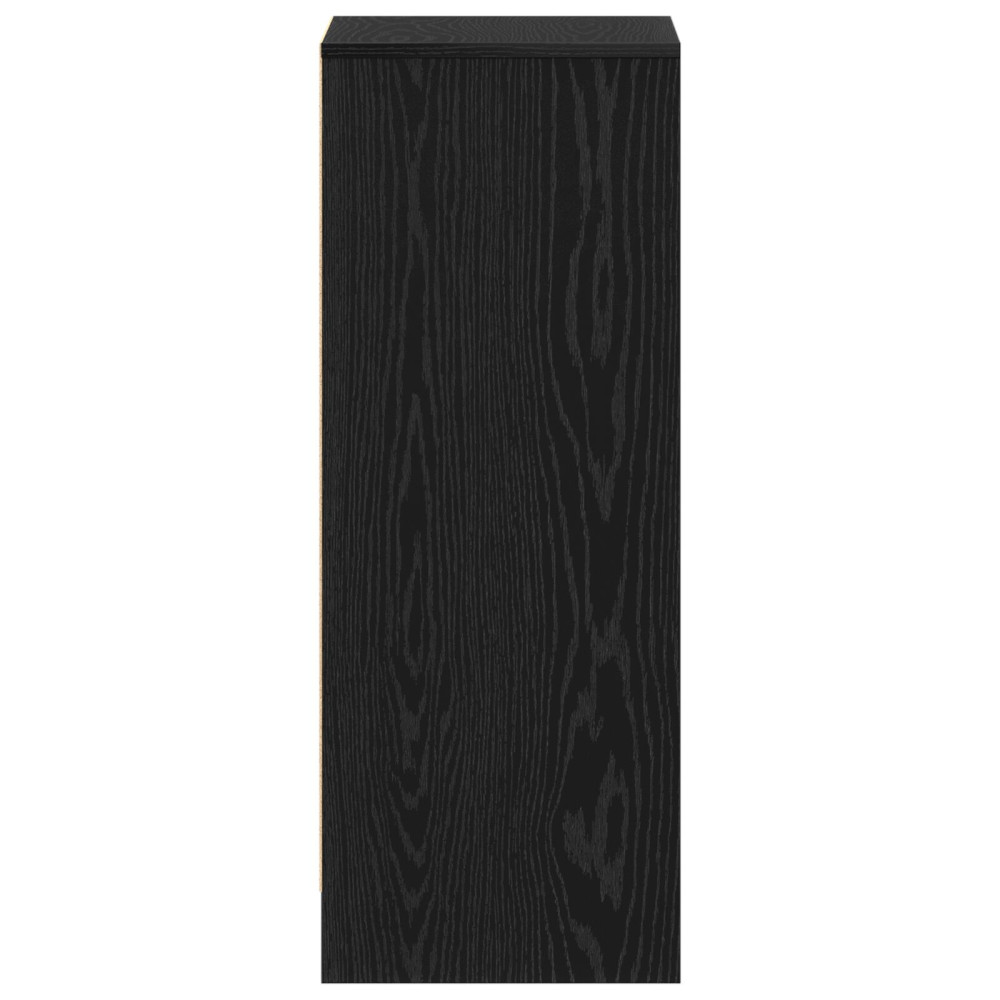 Produktbild för Skoskåp med hylla Svart Ek 60 x 35 x 92 cm Konstruerat trä