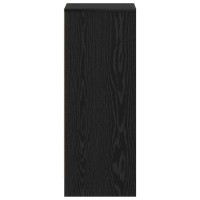 Produktbild för Skoskåp med hylla Svart Ek 60 x 35 x 92 cm Konstruerat trä