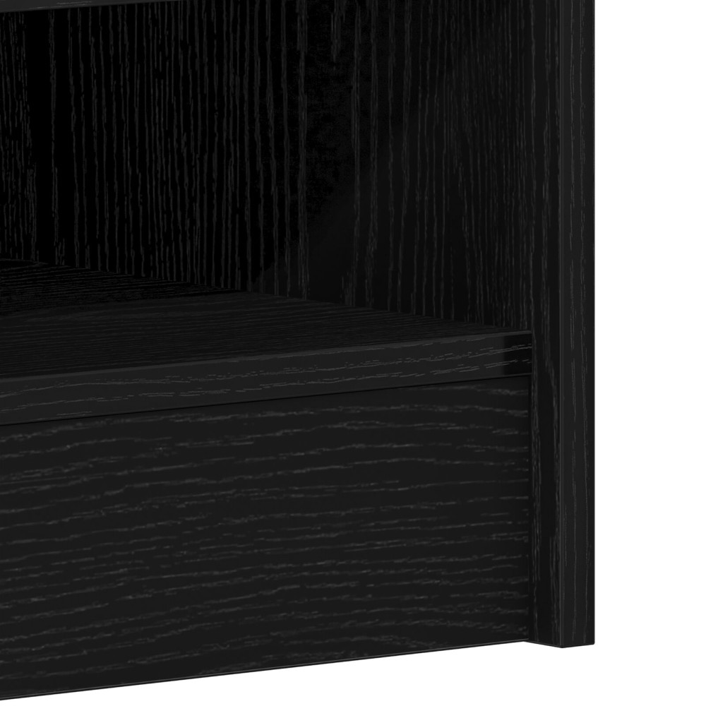 Produktbild för Skoskåp med hylla Svart Ek 60 x 35 x 92 cm Konstruerat trä
