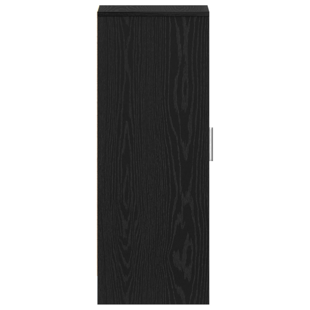 Produktbild för Skoskåp med hylla Svart Ek 32 x 35 x 92 cm Konstruerat trä