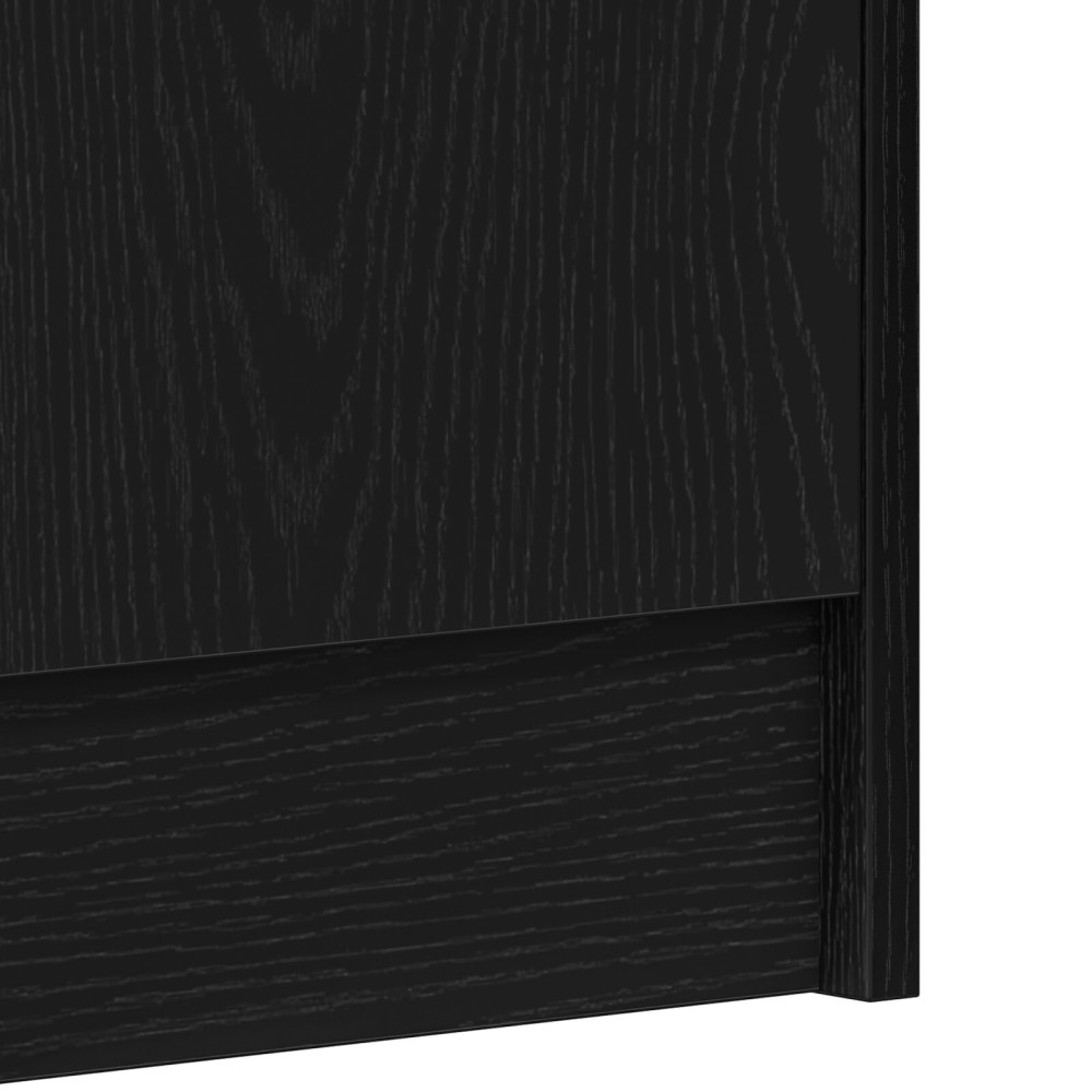 Produktbild för Skoskåp med hylla Svart Ek 32 x 35 x 92 cm Konstruerat trä