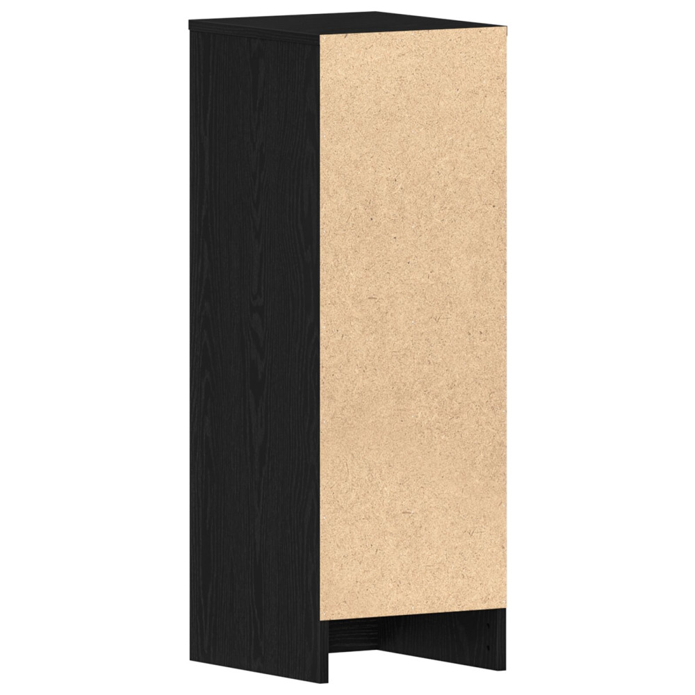 Produktbild för Skoskåp med hylla Svart Ek 32 x 35 x 90 cm Konstruerat trä